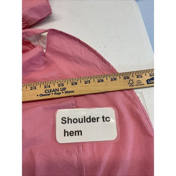 NEW Free People Button Down Lantern Sleeve Poplin Shirt Pink Oversized size‎ L - Picture 13 of 14